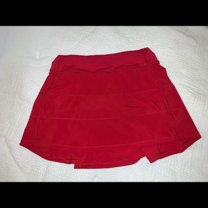 Size 4 tall red lululemon skirt pace rival
